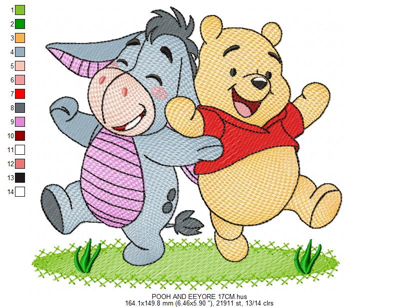 Winnie the Pooh embroidery design - Winnie the Pooh Bear Cartoon machine embroidery pattern - Baby boy and girl file - Instant digital download pes jef (Copy) (Copy) Marcia Embroidery