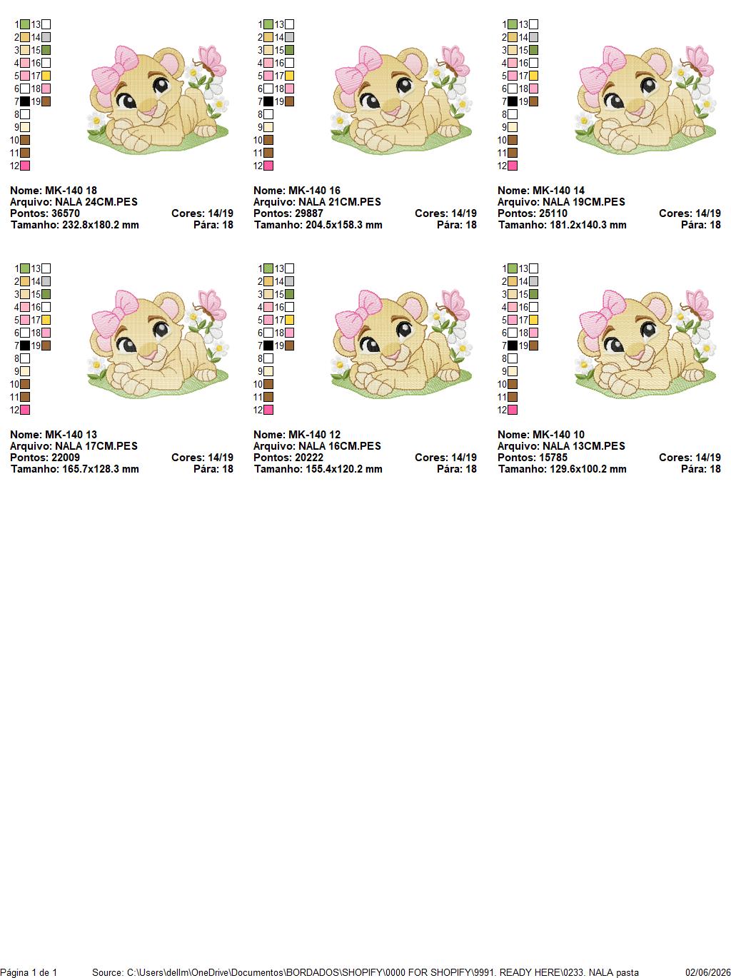 Lion King embroidery design - Lioness Nala with flowers machine embroidery pattern - Baby Boy and girl file - Instant digital download pes jef dst hus vp3
