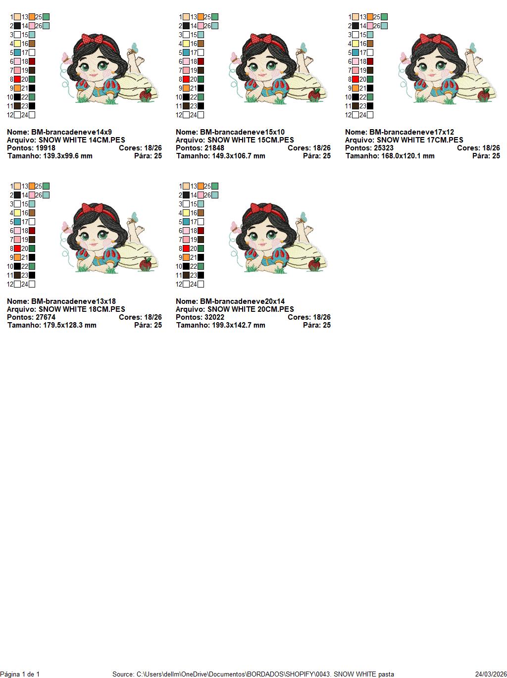 Snow White embroidery designs - Disney Princess machine embroidery patterns - Baby Girl  file - Instant digital download pes jef dst exp hus vp3 - Marcia Embroidery