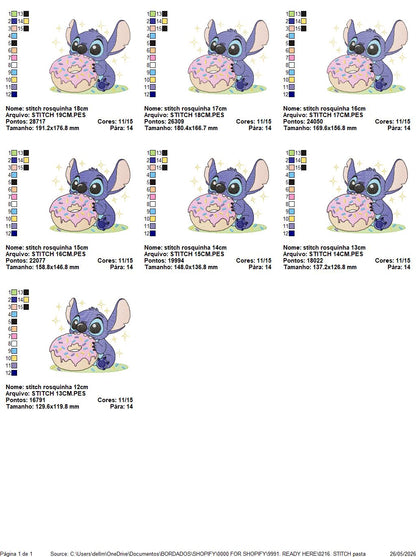 Stitch embroidery design - Lilo and Stitch Cartoon machine embroidery pattern - Baby boy and girl file - Instant digital download pes jef (Copy) Marcia Embroidery