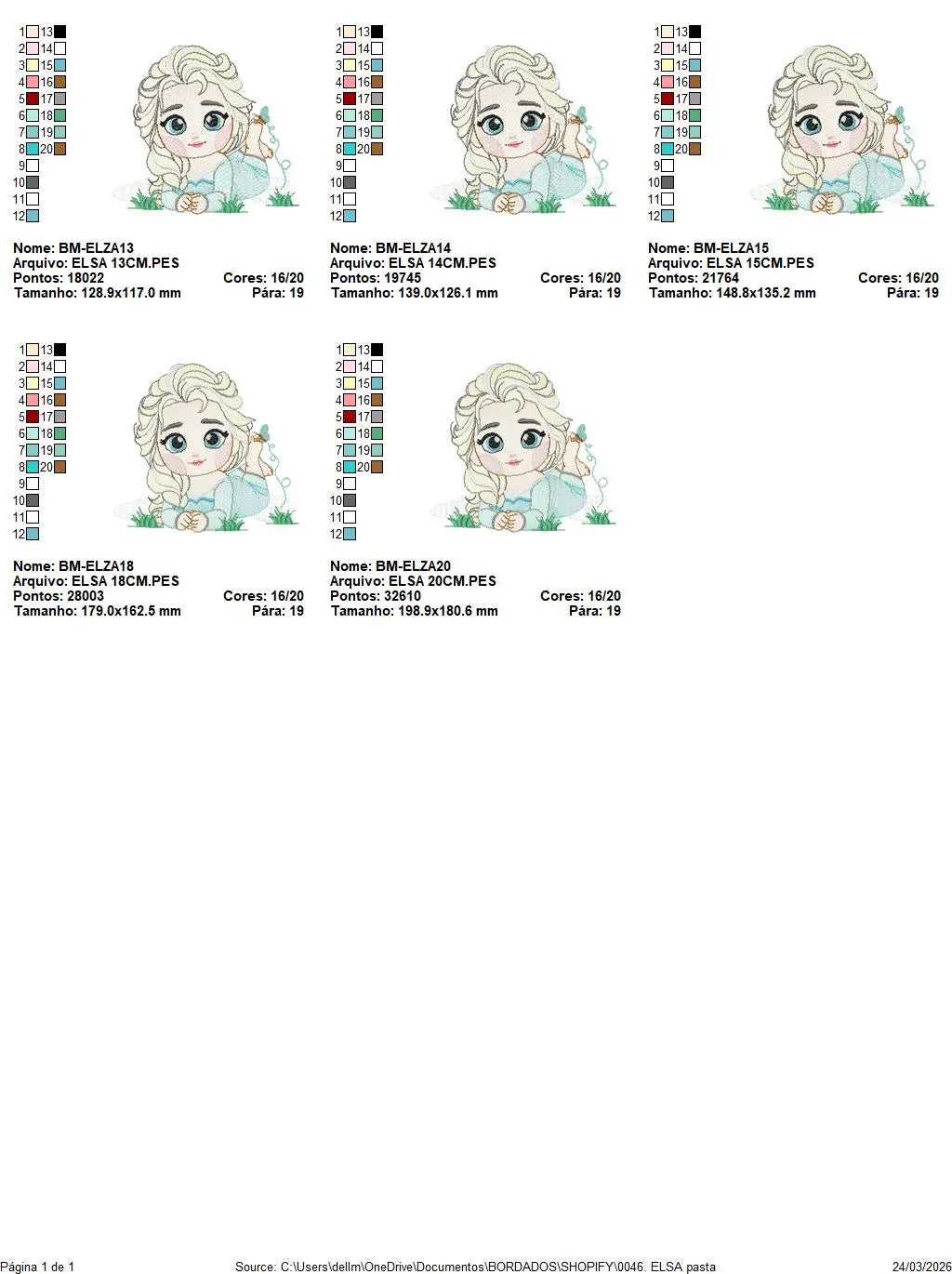 Elsa embroidery designs - Disney princess machine embroidery patterns - Baby girl file - Instant digital download pes jef dst exp hus vp3 Marcia Embroidery