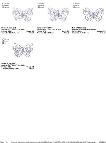 Butterfly embroidery design - Delicate butterfly with hearts machine embroidery pattern - Baby Girl file - Instant digital download pes jef dst (Copy) Marcia Embroidery