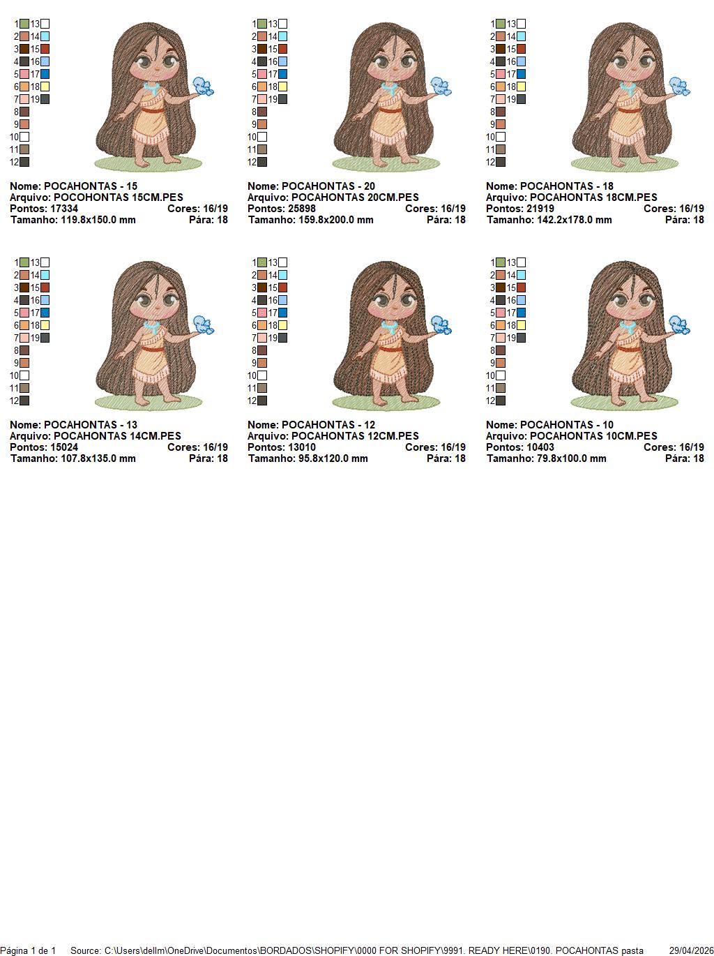 Pocahontas embroidery design - Disney Princess machine embroidery patterns - Instant digital download (Copy) Marcia Embroidery