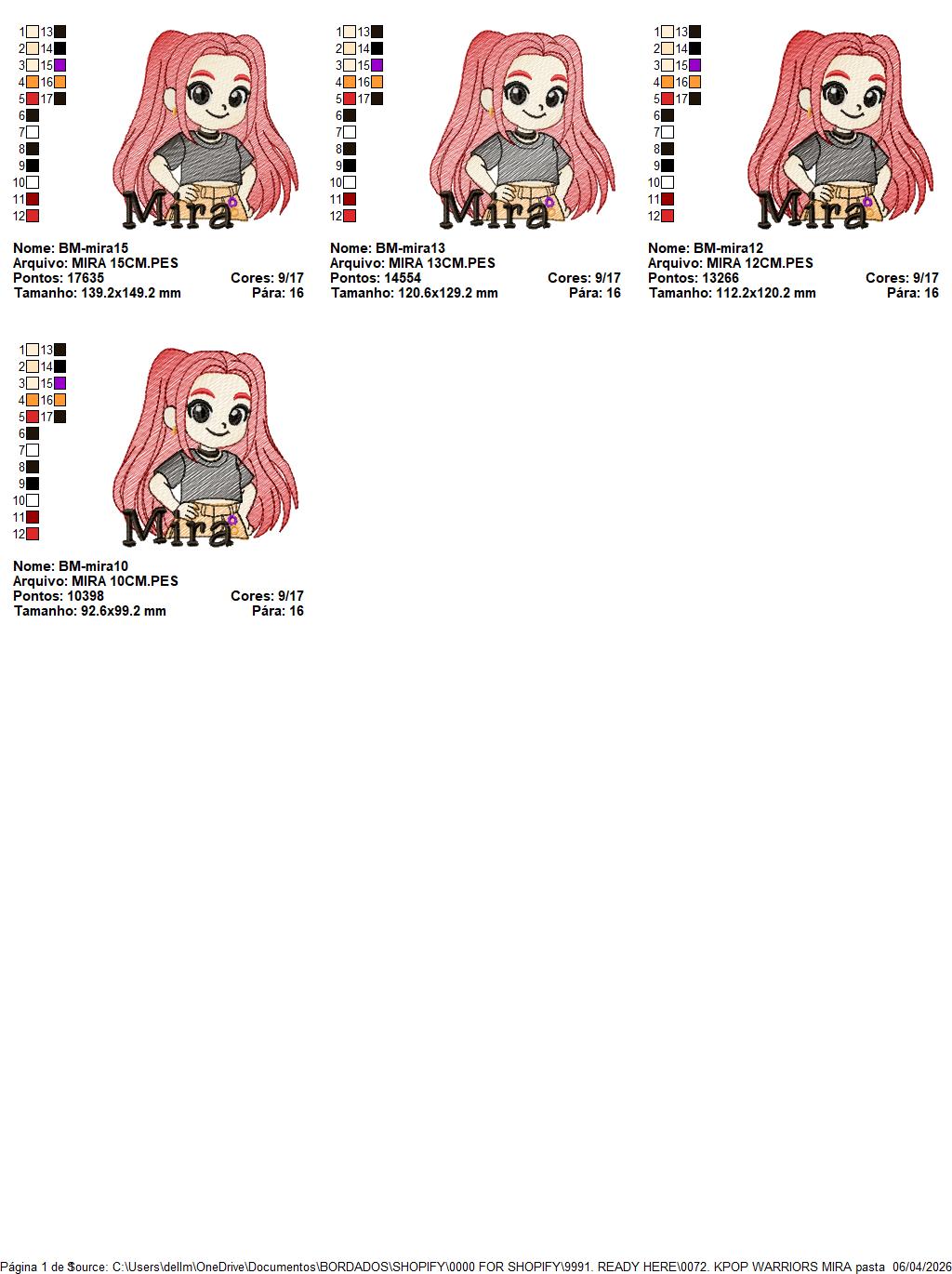Mira KPop Demon Hunters embroidery design - Kpop Warriors machine embroidery patterns - Baby girl file - Instant digital download (Copy) Marcia Embroidery