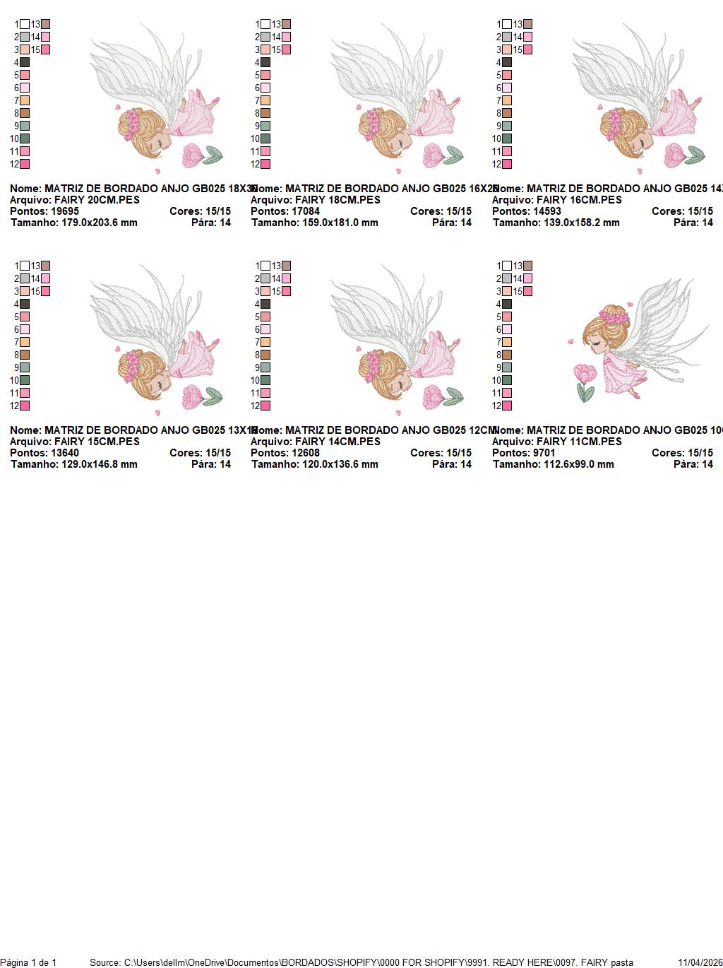 Fairy with curly hair and flower embroidery designs - Baby girl with wings and wand machine pattern - Magical Pixie - Instant download pes (Copy) Marcia Embroidery