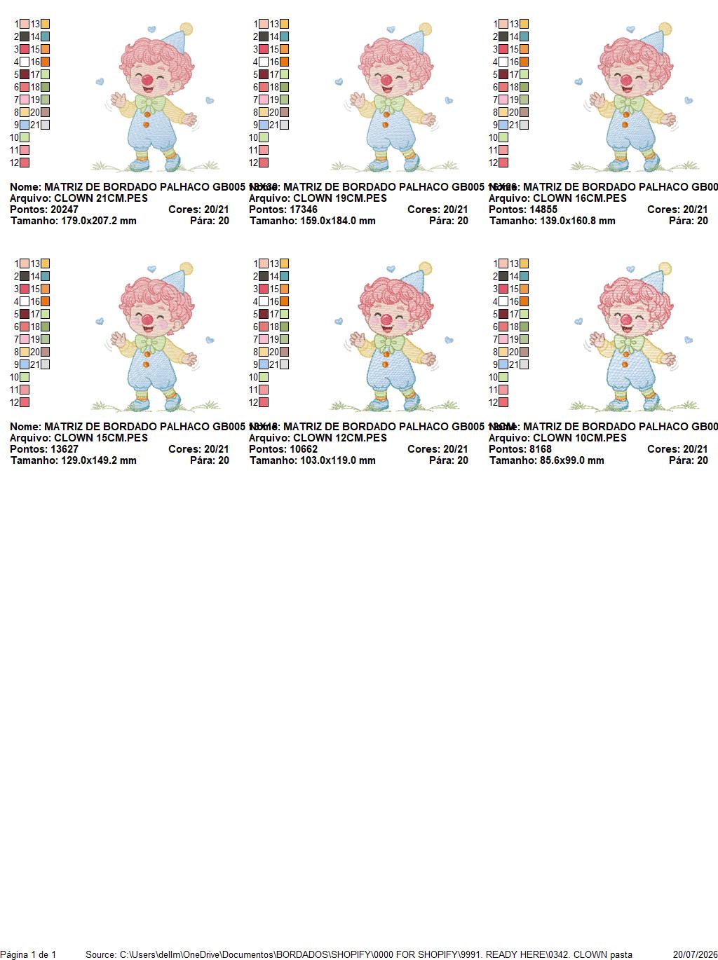 Circus Clown embroidery designs - Boy Clown with funny hat machine embroidery pattern - Baby Boy file - Instant digital download pes jef dst hus