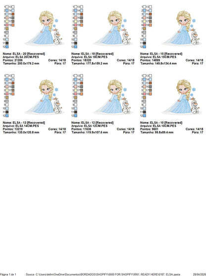 Elsa embroidery design - Disney Princess machine embroidery patterns - Instant digital download (Copy) (Copy) Marcia Embroidery