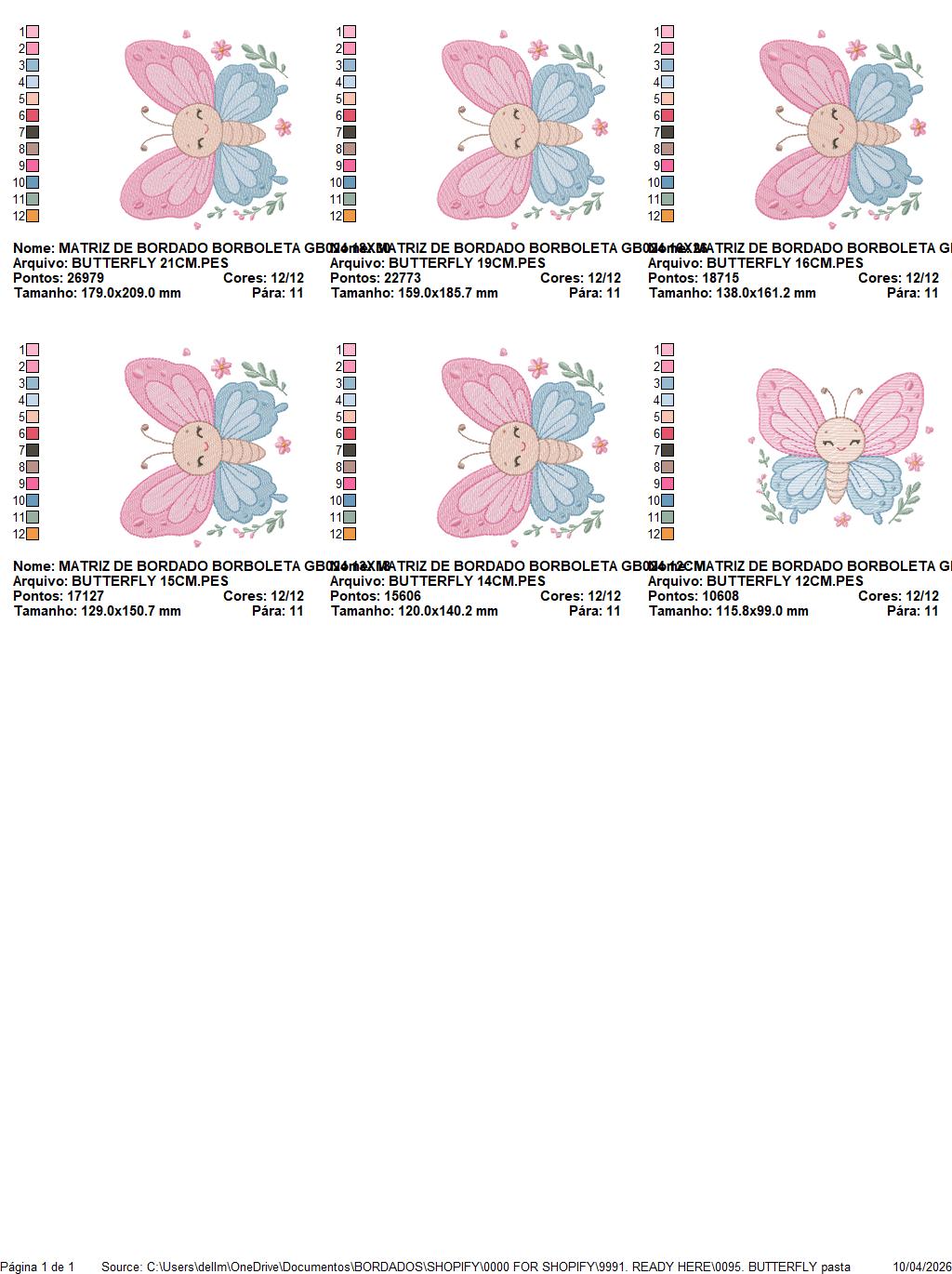 Mini Butterfly embroidery design - Delicate small butterfly machine embroidery pattern - Mini embroidery file - Instant digital download pes (Copy) Marcia Embroidery
