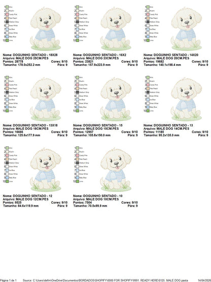 Male Dog embroidery designs - Happy running dog embroidery design machine embroidery pattern - Puppy embroidery file - instant download pes (Copy) (Copy) Marcia Embroidery