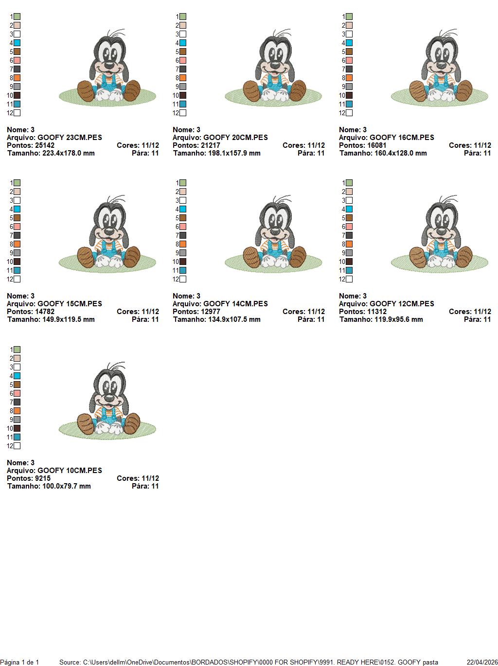 GOOFY embroidery design - Mickey Mouse machine embroidery pattern - Baby Boy file - Instant digital download pes (Copy) (Copy) Marcia Embroidery
