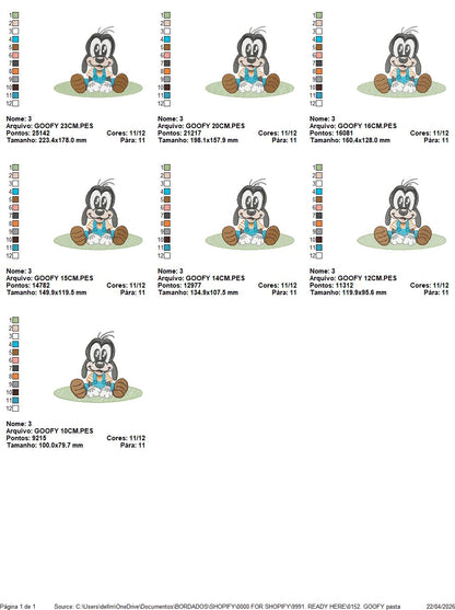 GOOFY embroidery design - Mickey Mouse machine embroidery pattern - Baby Boy file - Instant digital download pes (Copy) (Copy) Marcia Embroidery