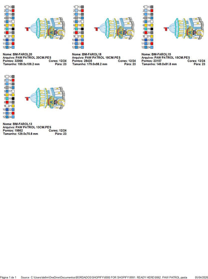 Paw Patrol embroidery designs - Tower machine embroidery patterns - Baby Girl Boy file - Instant digital download - Zuma Chase Rubble Skye Marshall (Copy) (Copy) Marcia Embroidery