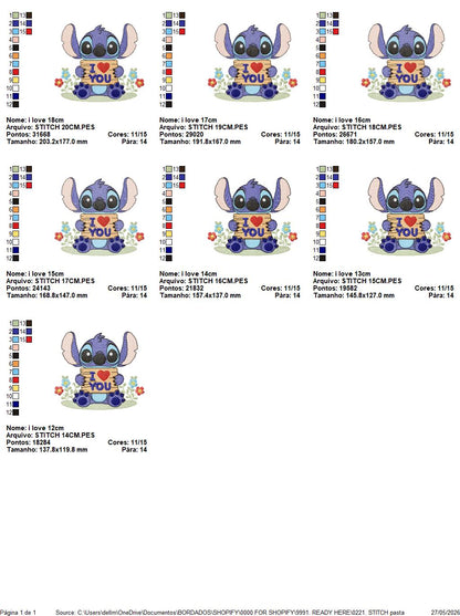 Stitch embroidery design - Lilo and Stitch Cartoon machine embroidery pattern - Baby boy and girl file - Instant digital download pes jef (Copy) Marcia Embroidery