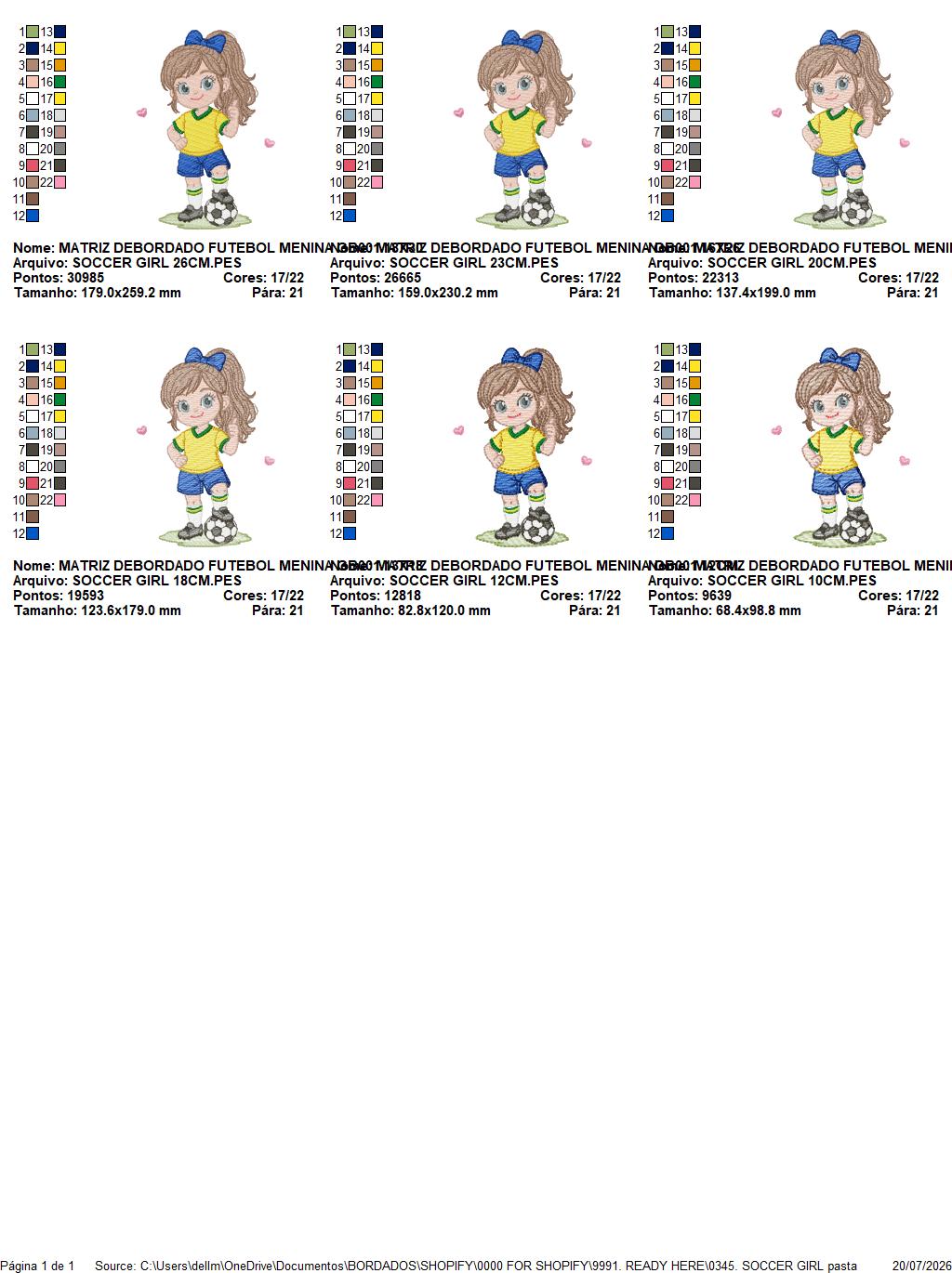 Soccer player embroidery designs - Baby Girl with long hair machine embroidery file - Girl with soccer ball file - Instant digital download pes jef