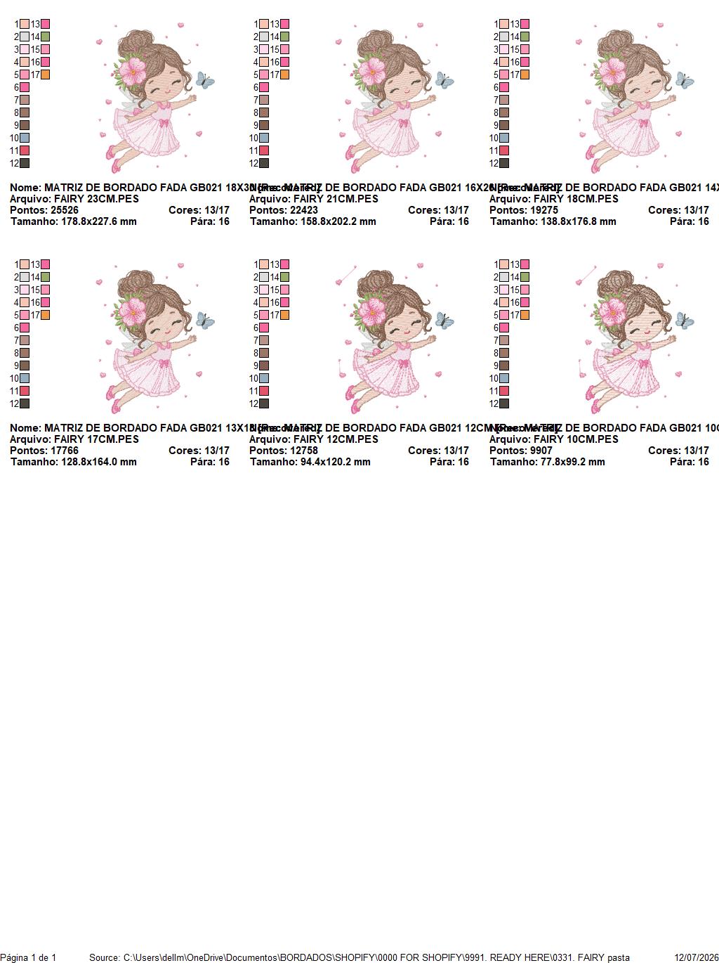 Fairy embroidery design - Pixie Girl with flowers and butterflies machine embroidery pattern - Princess embroidery file - Instant digital download pes jef dst
