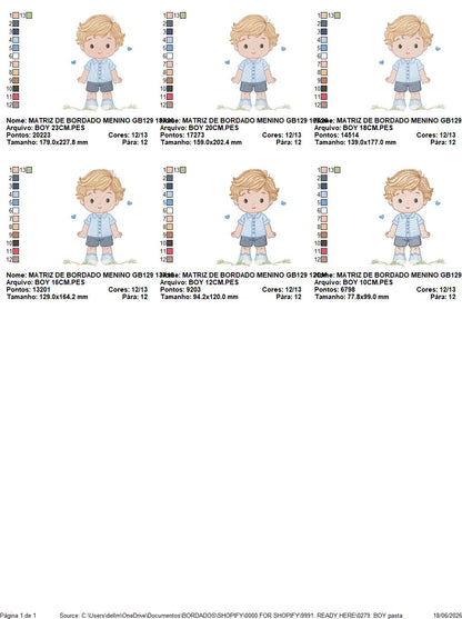 Baby Boy embroidery design - Children machine embroidery pattern - Kid Toy file - Instant digital download pes jef dst