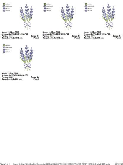 Lavender flowers embroidery design - Flower garden machine embroidery pattern - Floral Kitchen Tea towel - Instant download pes jef (Copy) Marcia Embroidery