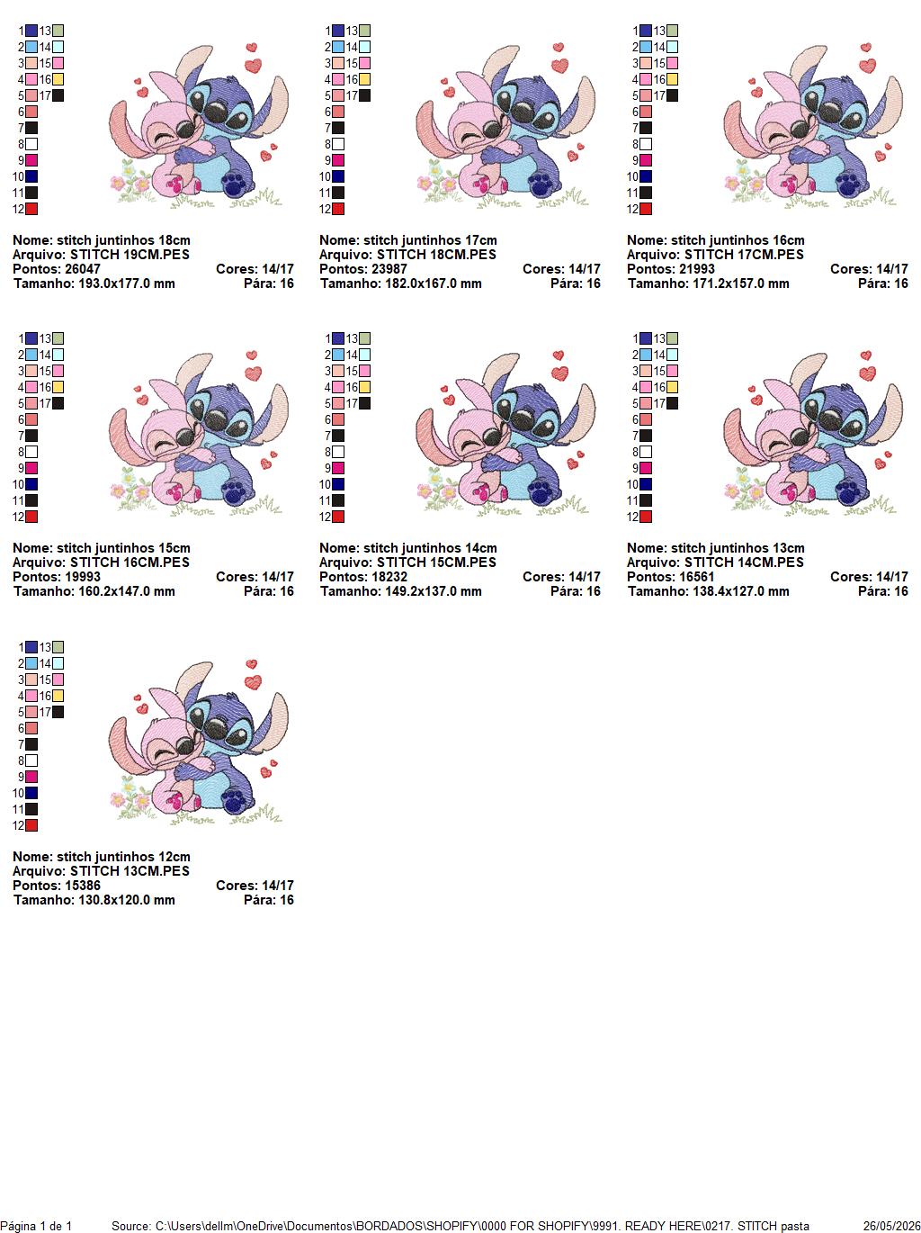 Stitch embroidery design - Lilo and Stitch Cartoon machine embroidery pattern - Baby boy and girl file - Instant digital download pes jef (Copy) Marcia Embroidery
