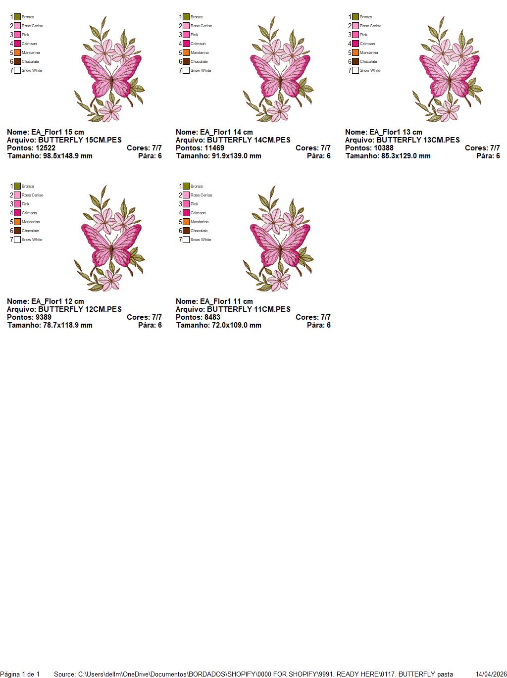 Butterfly embroidery design - Delicate butterfly with flowers machine embroidery pattern - Baby Girl file - Instant digital download pes (Copy) Marcia Embroidery
