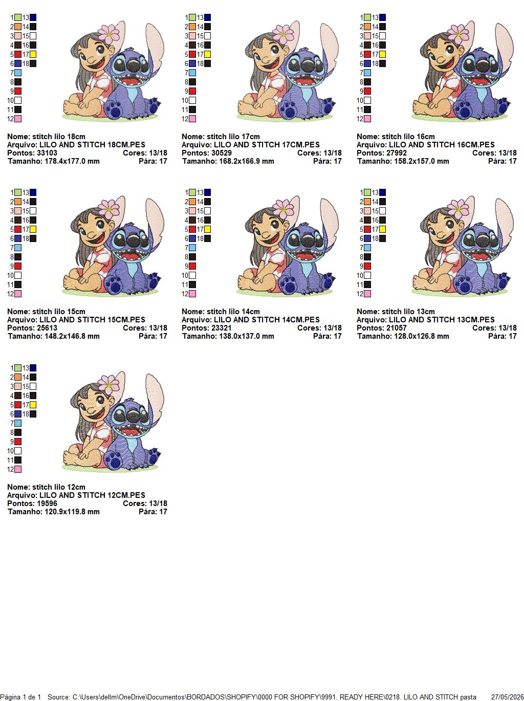 Stitch embroidery design - Lilo and Stitch Cartoon machine embroidery pattern - Baby boy and girl file - Instant digital download pes jef (Copy) Marcia Embroidery
