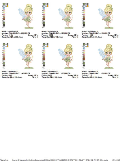 Tinker Bell embroidery design - Disney Princess machine embroidery patterns - Instant digital download (Copy) Marcia Embroidery