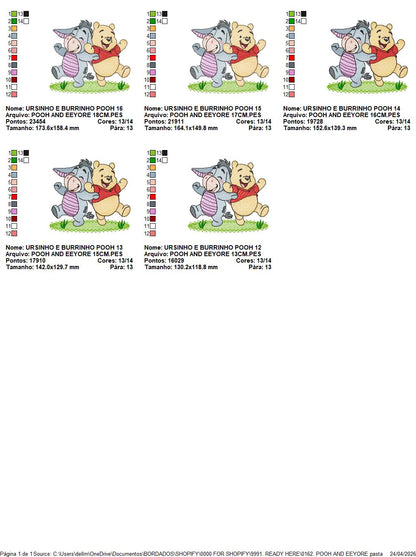 Winnie the Pooh embroidery design - Winnie the Pooh Bear Cartoon machine embroidery pattern - Baby boy and girl file - Instant digital download pes jef (Copy) (Copy) Marcia Embroidery