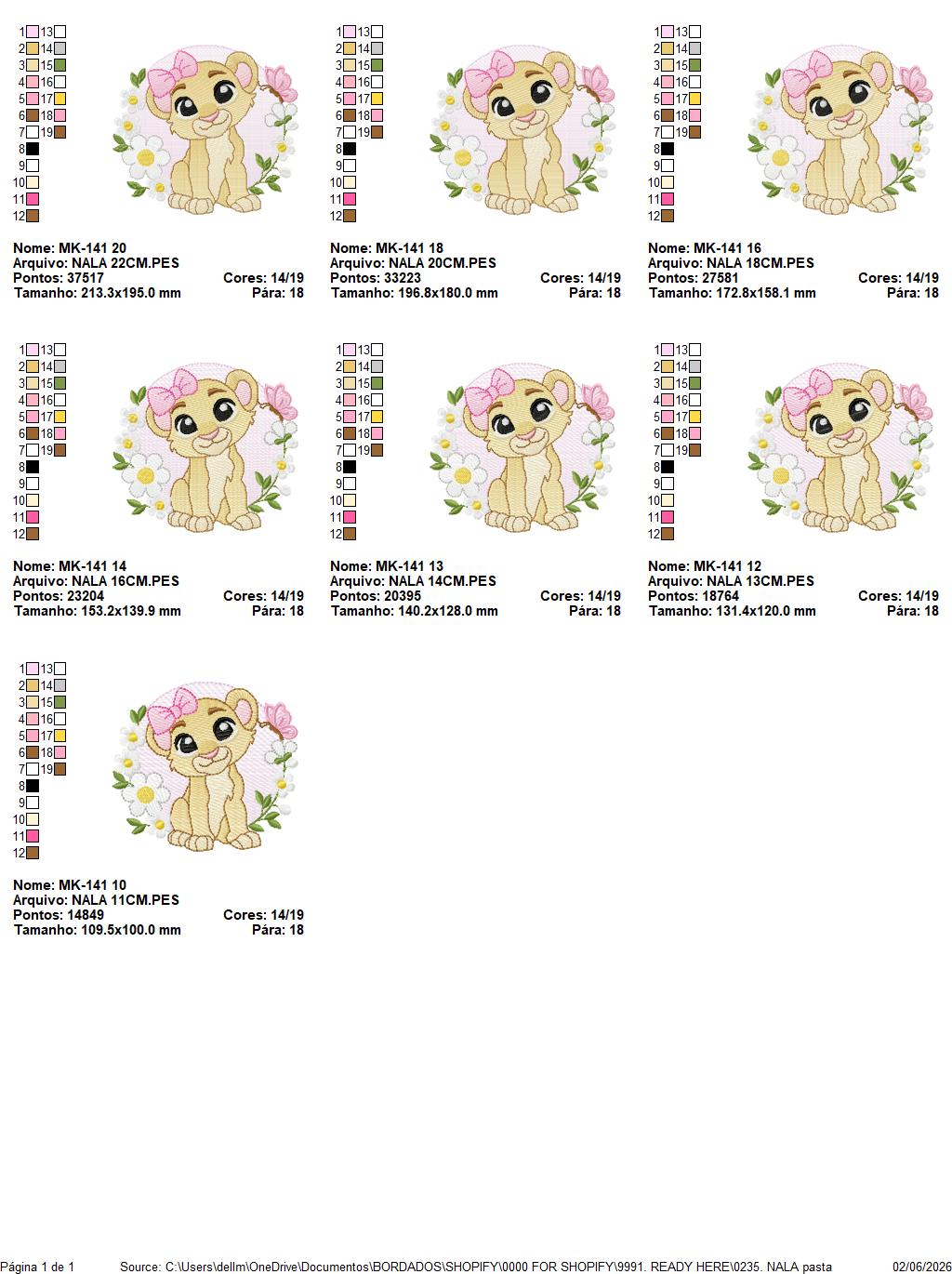Lion King embroidery design - Lioness Nala with flowers machine embroidery pattern - Baby Boy and girl file - Instant digital download pes jef dst hus vp3