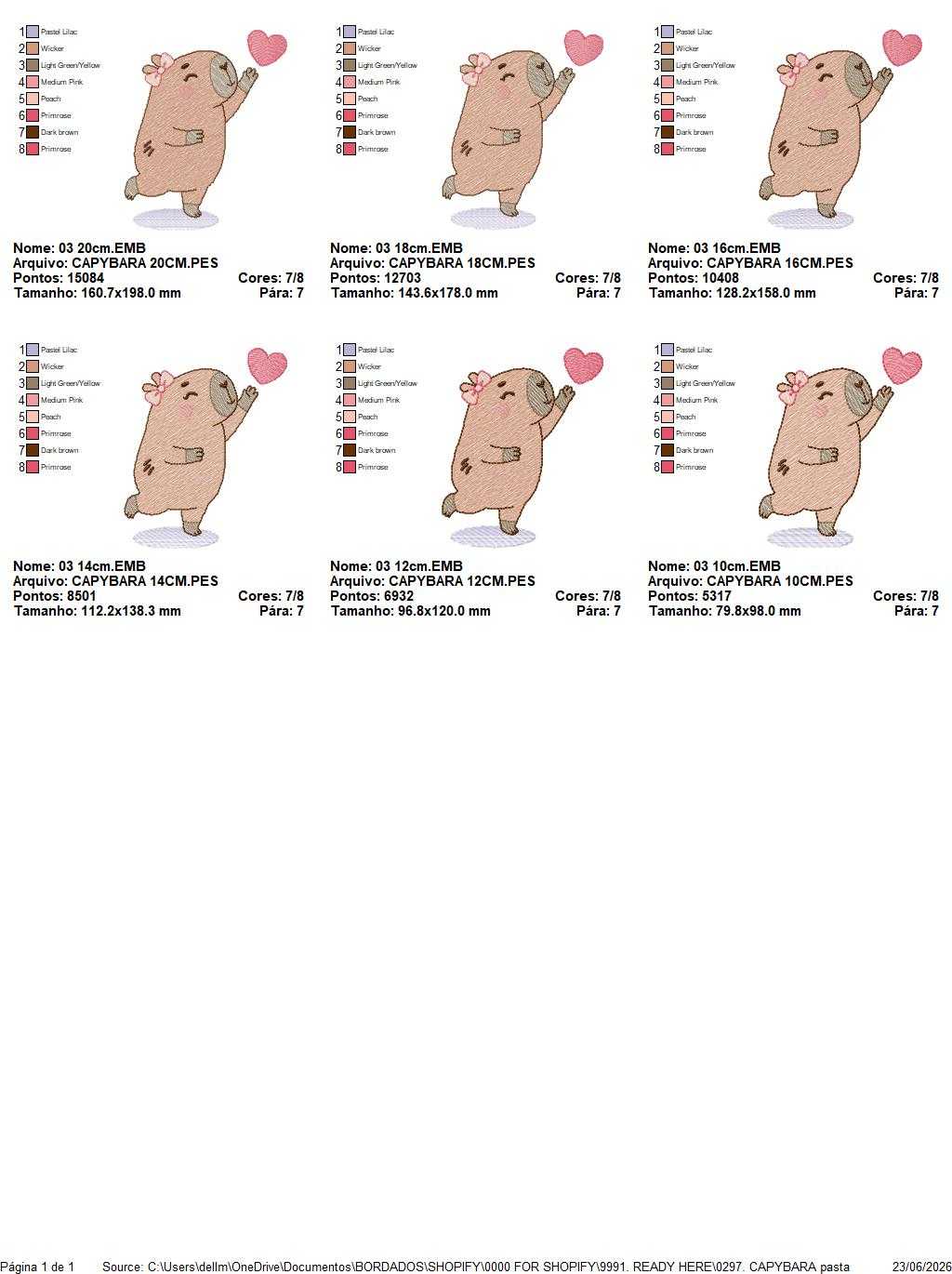 Capybara embroidery designs - Water river animal machine embroidery pattern - Baby boy big guinea pig with bow tie file - Instant download (Copy) Marcia Embroidery
