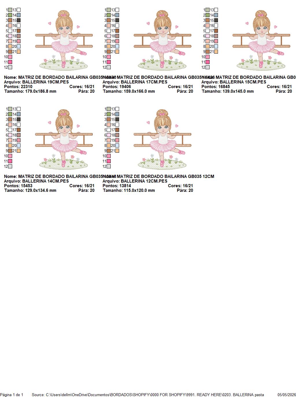 Ballerina embroidery design - Ballet dancer machine embroidery pattern - Baby girl file - Instant download pes jef Marcia Embroidery