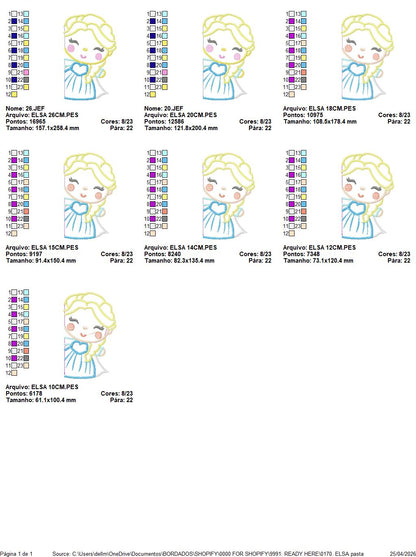 Elsa embroidery designs - Disney Princess embroidery design machine embroidery pattern - Princess applique design - Frozen embroidery file (Copy) Marcia Embroidery