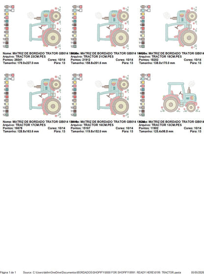 Farm Tractor embroidery designs - Ranch Pickup Truck with duck machine embroidery pattern - Baby boy file - Instant digital download pes jef (Copy) Marcia Embroidery