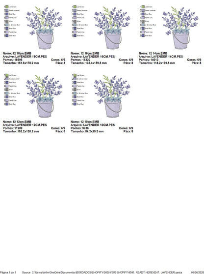 Lavender flowers embroidery design - Flower garden machine embroidery pattern - Floral Kitchen Tea towel - Instant download pes jef (Copy) Marcia Embroidery