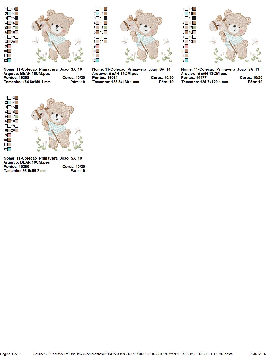 Teddy Bear embroidery designs - Baby boy Bear with toy horse machine pattern - Cute Teddy Bear (Digital download)