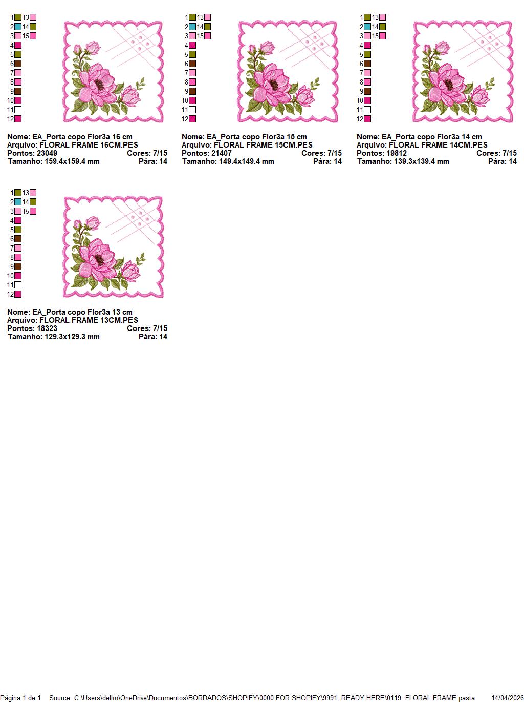 Monogram Frame embroidery designs - Flower embroidery design machine embroidery pattern - Floral wreath embroidery file - digital download (Copy) Marcia Embroidery