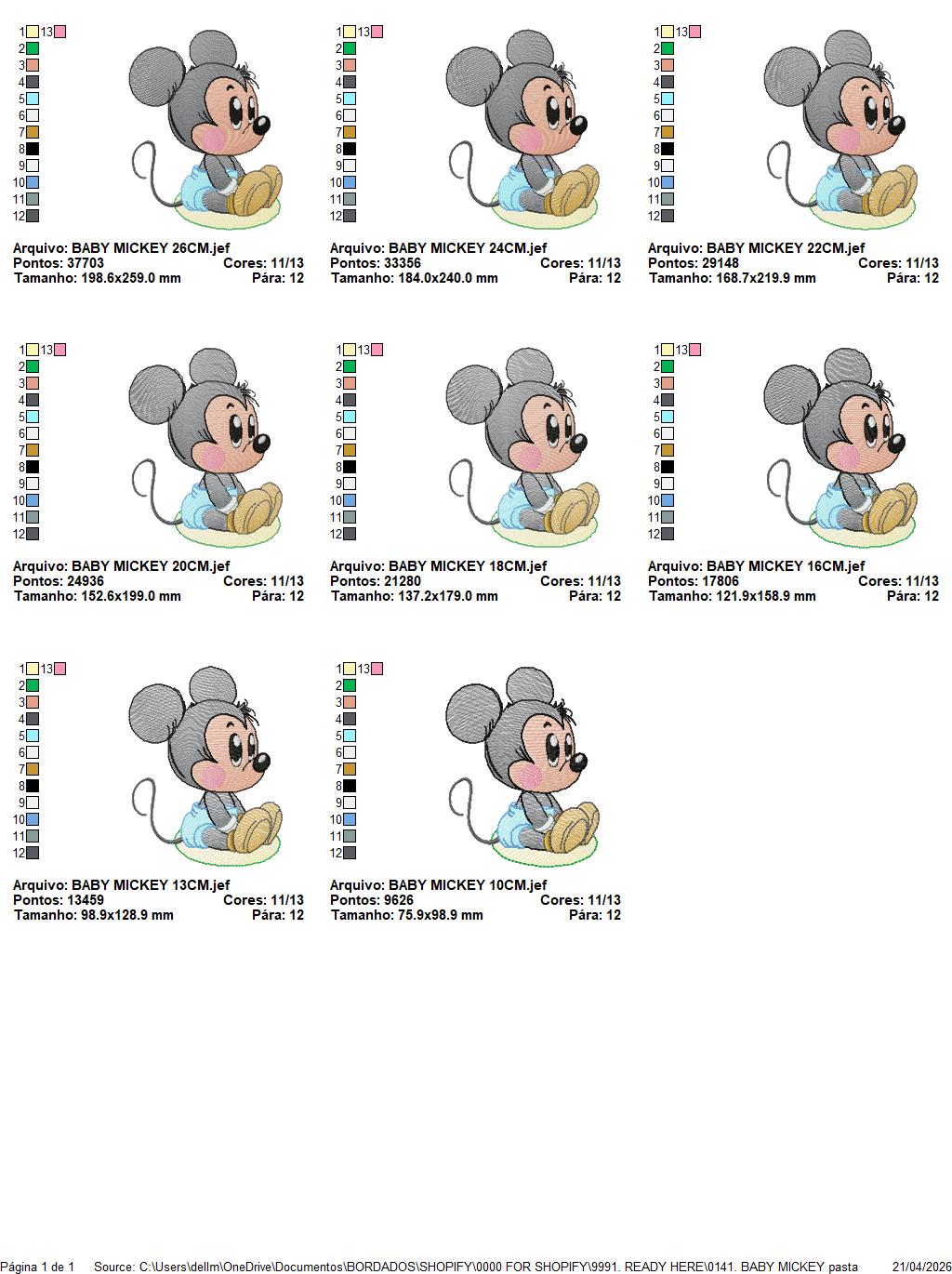 Mickey embroidery design - Mickey Mouse machine embroidery pattern - Baby Boy file - Instant digital download (Copy) Marcia Embroidery
