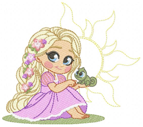 Rapunzel embroidery design - Disney Princess machine embroidery patterns - Baby Girl Princess design - Instant digital download (Copy) (Copy) Marcia Embroidery