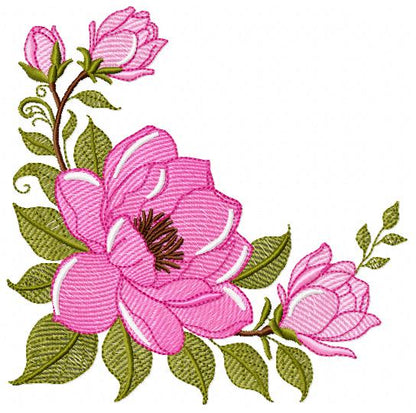 Rose Corner embroidery designs - Flower embroidery design machine embroidery pattern - Monogram Frame embroidery file - instant download pes (Copy) Marcia Embroidery