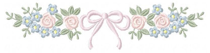 Monogram Floral Frame embroidery design - Roses  and Flowers Frame machine embroidery pattern - Floral wreath garland file - Instant download pes jef (Copy) Marcia Embroidery