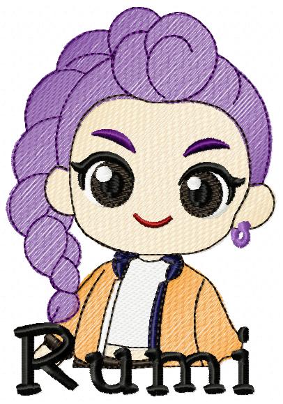 Rumi KPop Demon Hunters embroidery design - Kpop Warriors machine embroidery patterns - Baby girl file - Instant digital download (Copy) Marcia Embroidery
