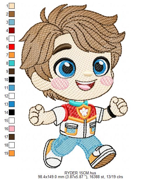 Dog Paw Patrol embroidery designs - Ryder machine embroidery patterns - Baby Girl Boy file - Instant digital download pes jef dst exp hus vp3 - Zuma Chase Rubble Skye Marshall Everest Ryder Rocky (Copy) - Marcia Embroidery