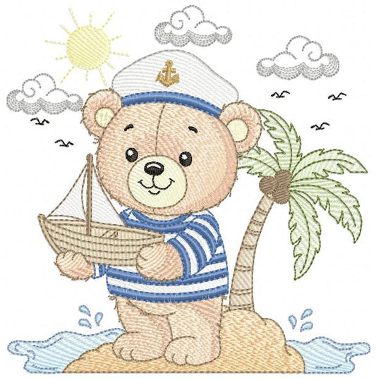 Sailor Bear embroidery designs - Sailor embroidery design machine embroidery pattern - Nautical bear embroidery file - instant download pes (Copy) Marcia Embroidery