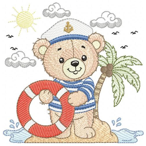 Sailor Bear embroidery designs - Sailor embroidery design machine embroidery pattern - Nautical bear embroidery file - instant download pes (Copy) (Copy) Marcia Embroidery
