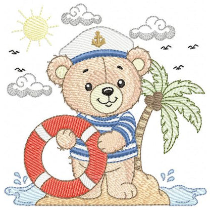 Sailor Bear embroidery designs - Sailor embroidery design machine embroidery pattern - Nautical bear embroidery file - instant download pes (Copy) (Copy) Marcia Embroidery
