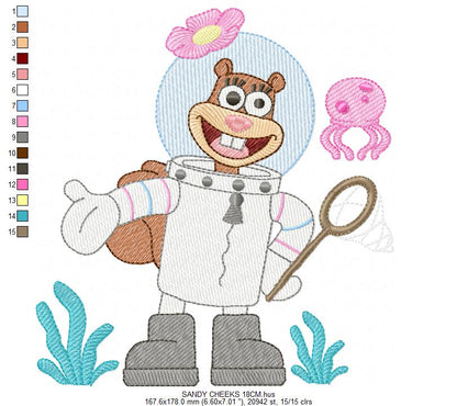 SPONGE BOB embroidery designs - SPONGE BOB embroidery design machine embroidery pattern - Puppy embroidery file - instant download pes (Copy) Marcia Embroidery