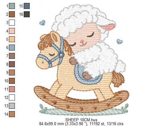 Sheep embroidery design - Sleeping Lamb machine embroidery pattern - Baby boy newborn file - Instant digital download pes jef dst hus vp3 (Copy) Marcia Embroidery