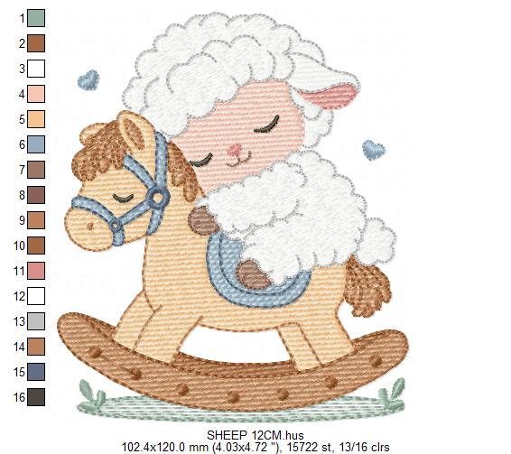 Sheep embroidery design - Sleeping Lamb machine embroidery pattern - Baby boy newborn file - Instant digital download pes jef dst hus vp3 (Copy) Marcia Embroidery