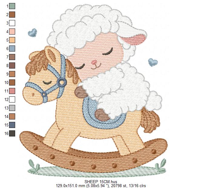 Sheep embroidery design - Sleeping Lamb machine embroidery pattern - Baby boy newborn file - Instant digital download pes jef dst hus vp3 (Copy) Marcia Embroidery