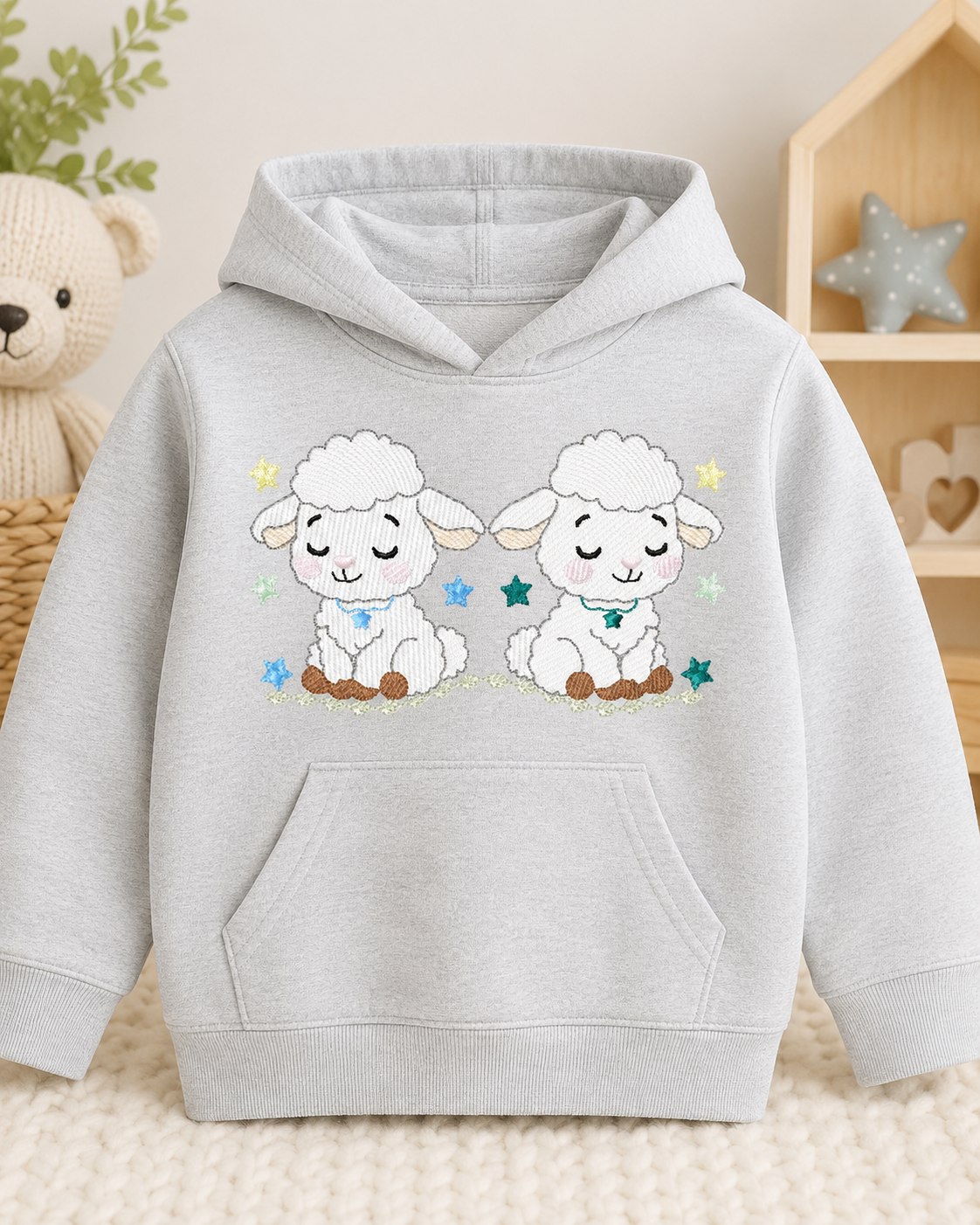 Sheep embroidery design - Farm Animal Lamb machine embroidery pattern - Newborn Baby Girl file - Instant digital download pes jef dst