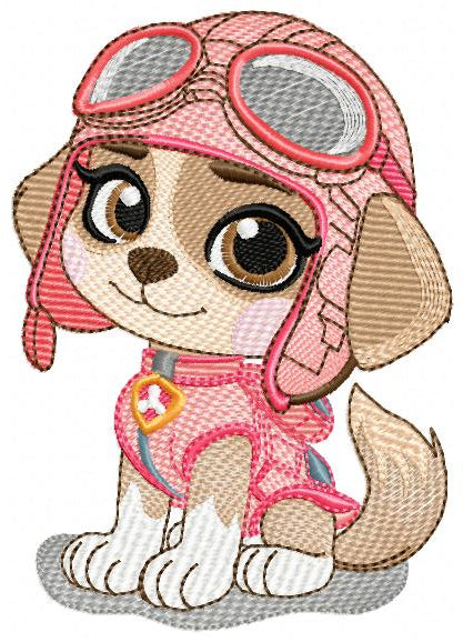 Paw Patrol embroidery designs - Dog Skye machine embroidery patterns - Baby Girl Boy file - Instant digital download - Zuma Chase Rubble Skye Marshall (Copy) Marcia Embroidery