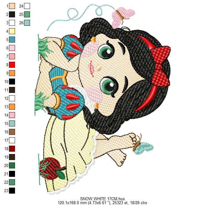 Snow White embroidery designs - Disney Princess machine embroidery patterns - Baby Girl  file - Instant digital download pes jef dst exp hus vp3 - Marcia Embroidery